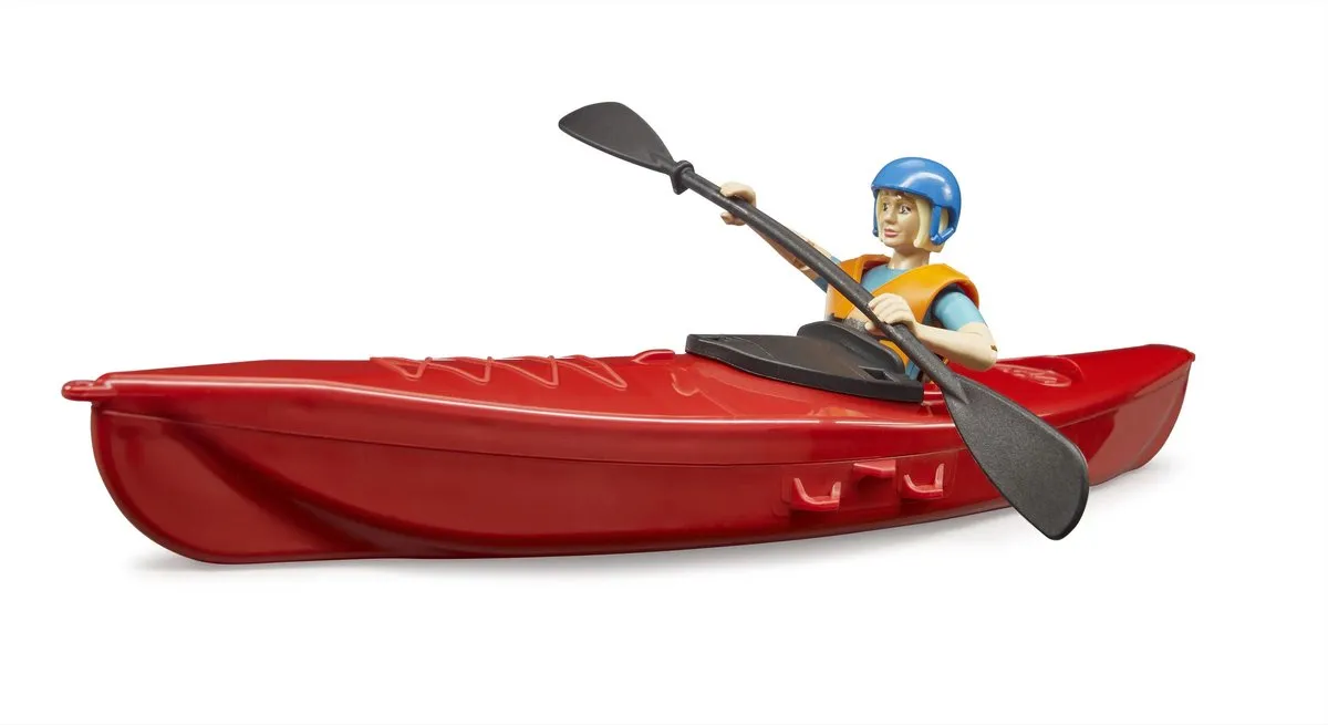 Bruder bworld Kajak met Figuur BF63155 - Meerkleurig