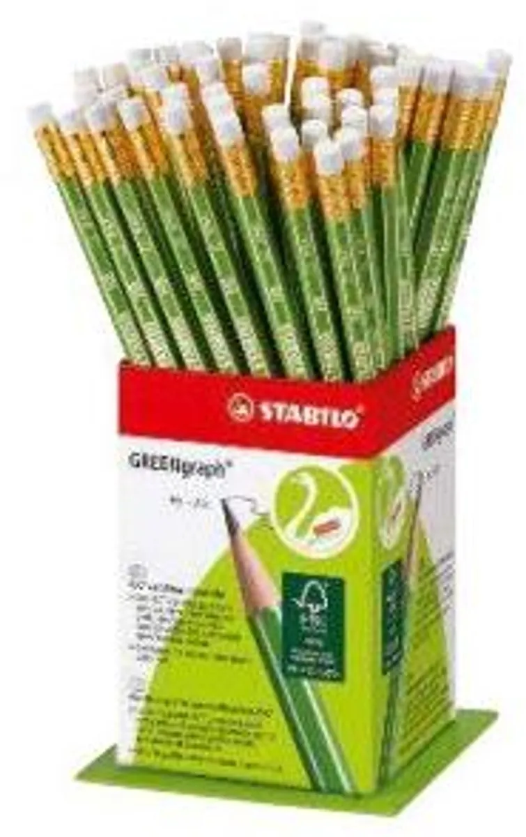 STABILO Greengraph HB Potloden - 60 Stuks - Veelkleurig