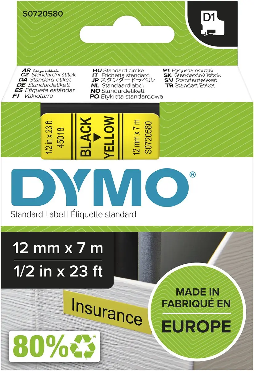 DYMO D1 S0720580 Zelfklevende Etiketten