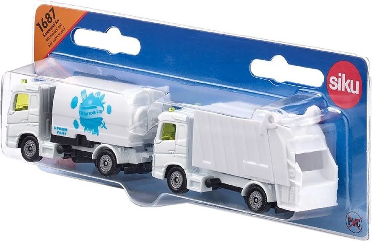 SIKU 1687 Veegwagen & Vuilniswagen - Blauw - afbeelding 6 van 6