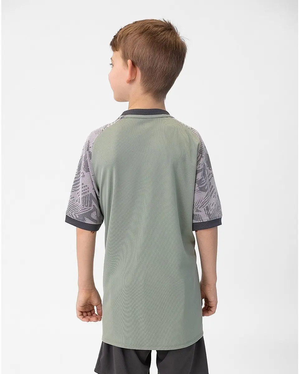 JAKO Iconic Shirt Korte Mouw Kinderen 116 - Mintgroen/Zachtgrijs/Antra