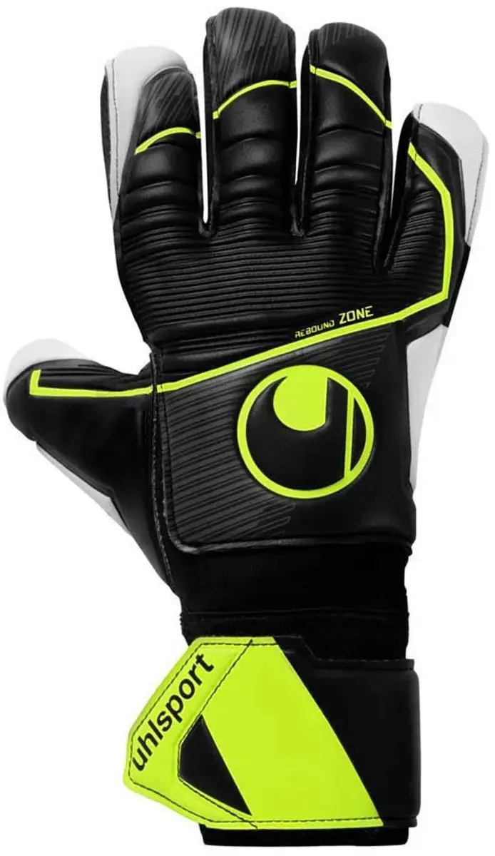Uhlsport Supersoft HN Flex Frame Keepershandschoenen - 7.5 - Zwart/Fluo Geel