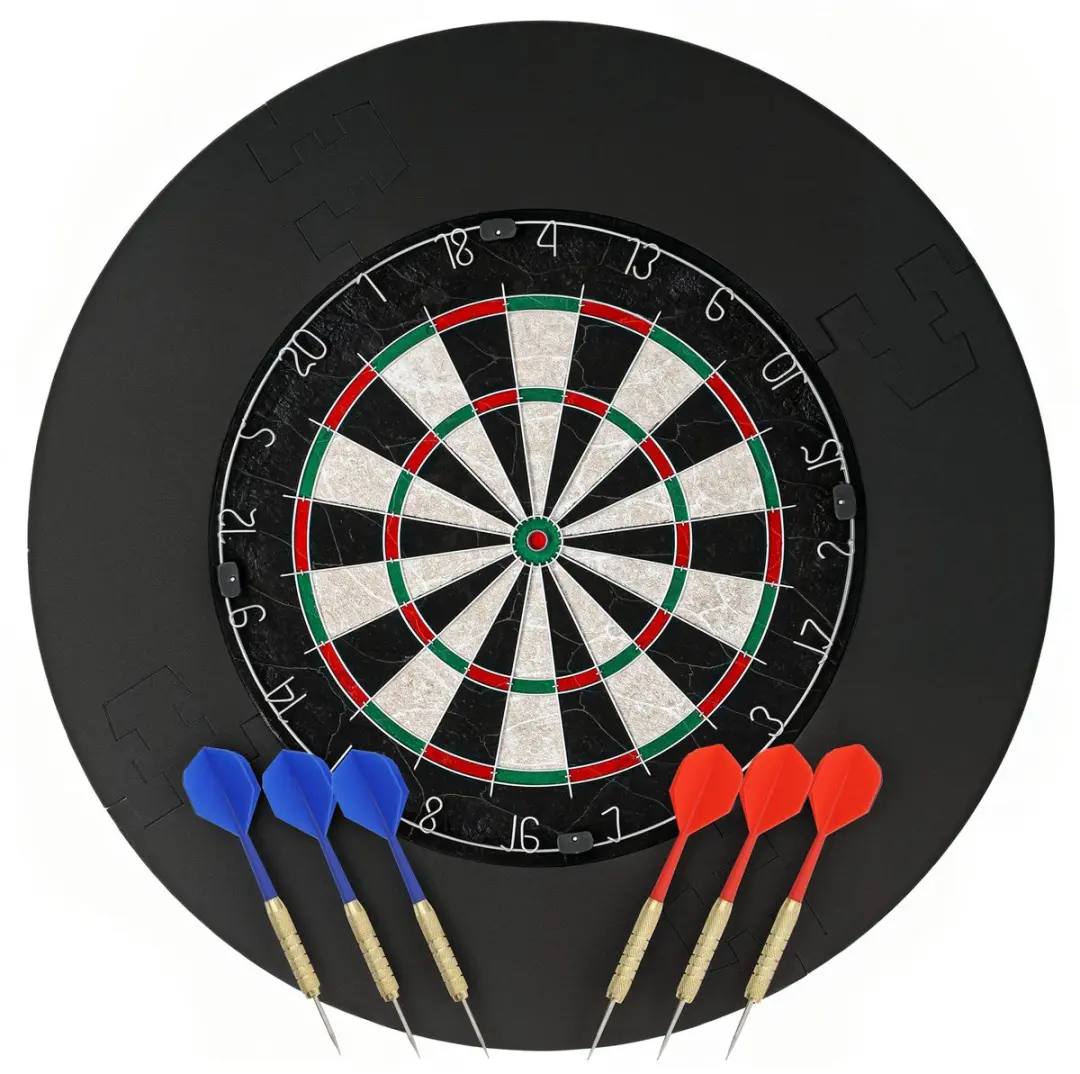 Sportnow Dartboard-Sisal, Kunststof-71,5L x 71,5B x 3,8H cm-Zwart
