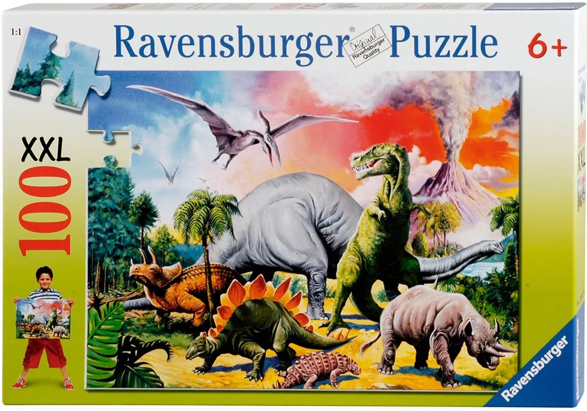 Ravensburger Tussen de Dinosauriërs Legpuzzel 100 Stuks - 109579