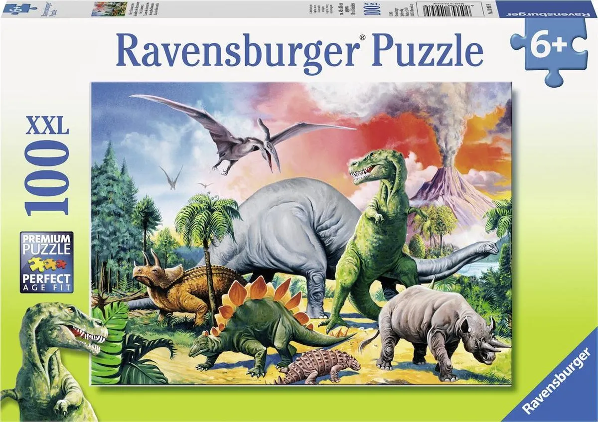 Ravensburger Tussen de Dinosauriërs Legpuzzel 100 Stuks - 109579