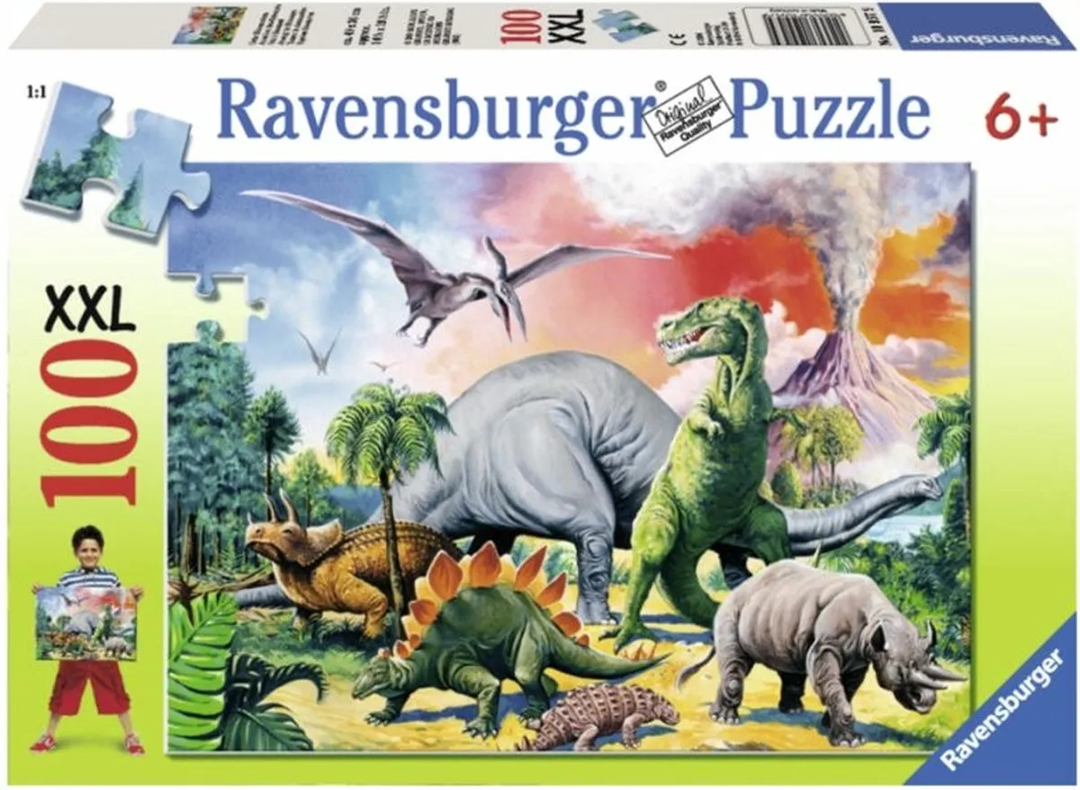 Ravensburger Tussen de Dinosauriërs Legpuzzel 100 Stuks - 109579
