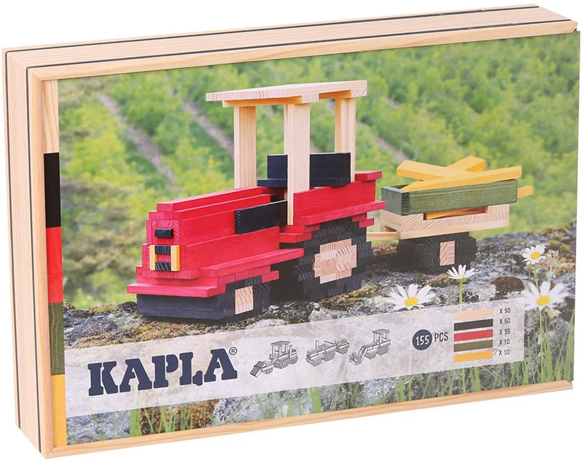 KAPLA Kleur Constructiespeelgoed 155 Plankjes - Meerkleurig