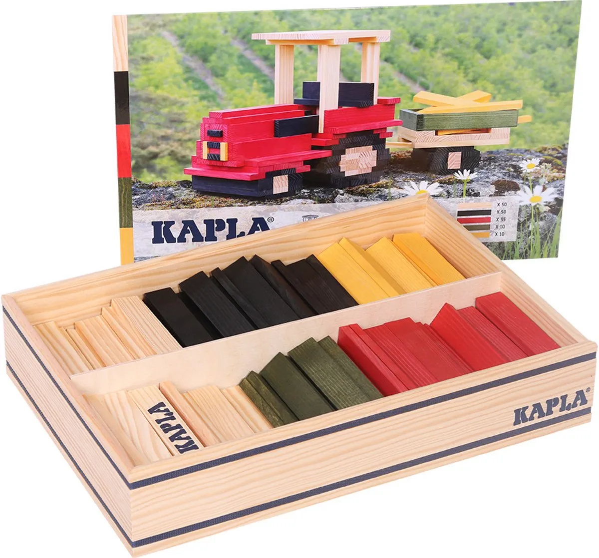 KAPLA Kleur Constructiespeelgoed 155 Plankjes - Meerkleurig