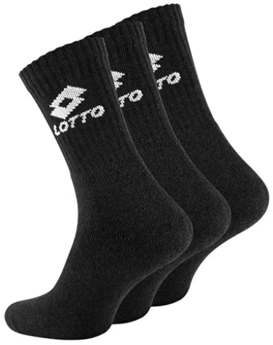 18 paar Zwarte LOTTO Sportsokken Maat 43-46 Unisex LOTTO sokken BULK-VOORDEEL!!