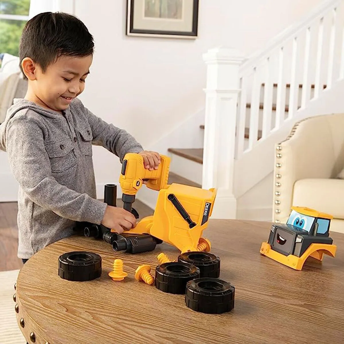 Tomy Bouw een Buddy Kiepwagen John Deere 47508EU - Geel
