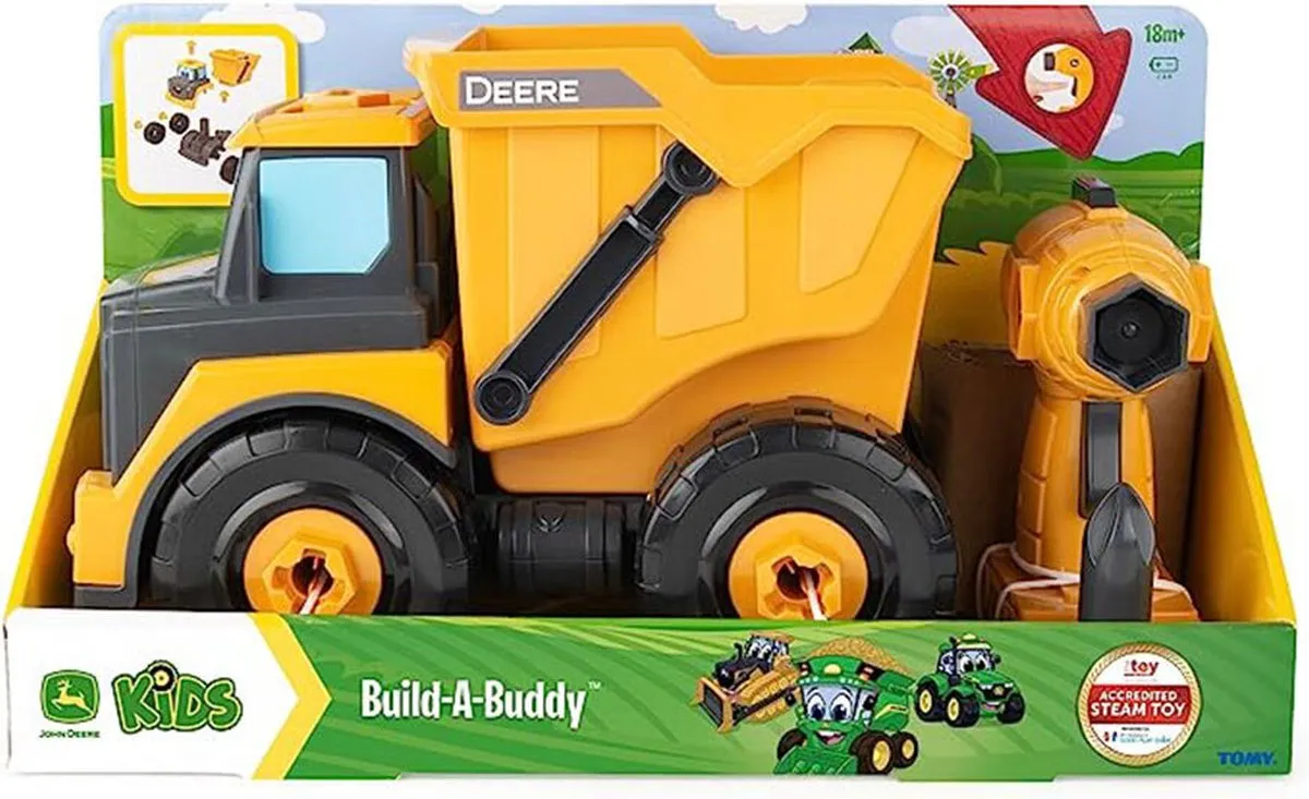 Tomy Bouw een Buddy Kiepwagen John Deere 47508EU - Geel