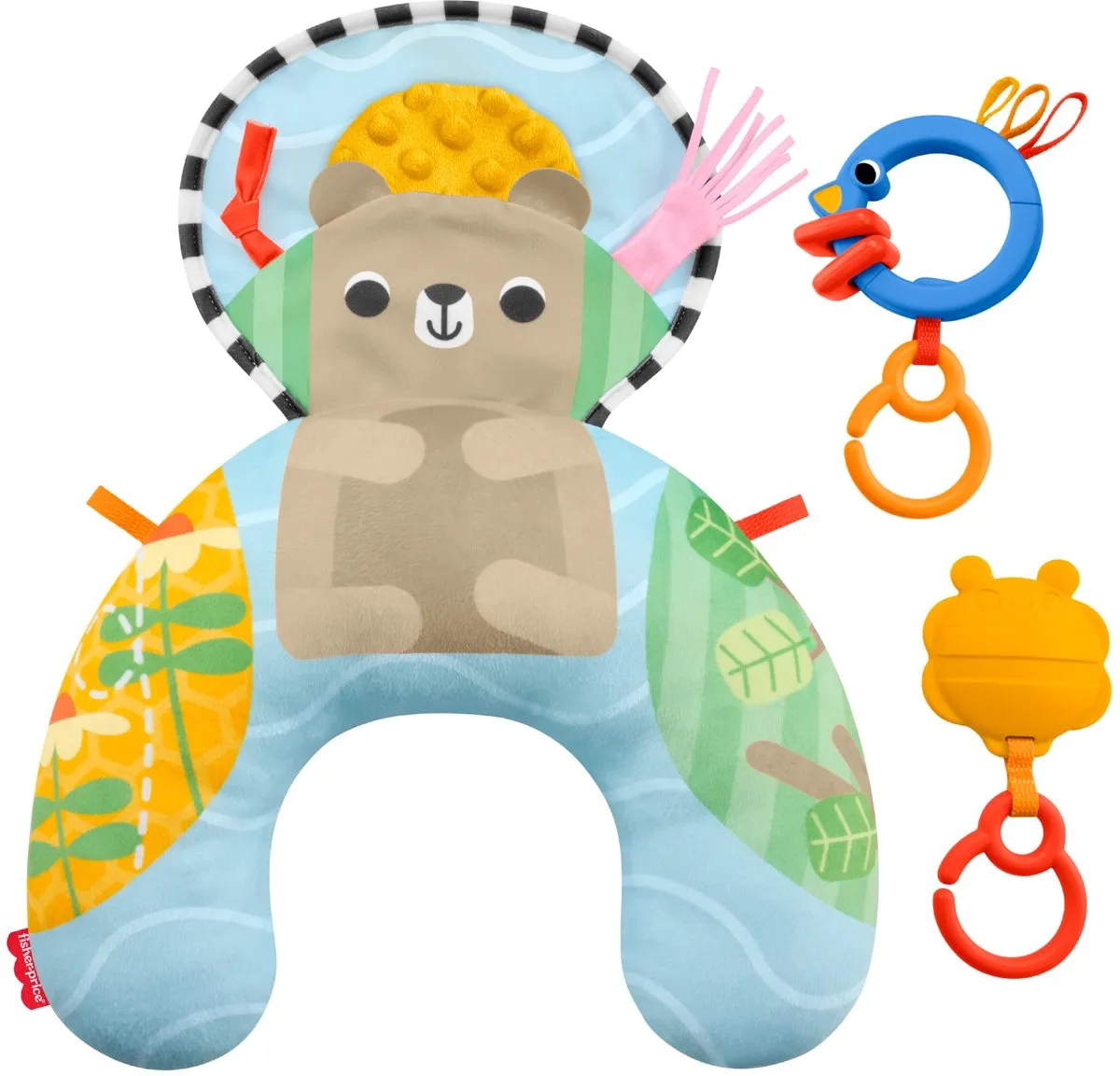 Fisher Price Zintuiglijke Avonturen Buikligtrainer - 2 Speelelementen - Meerkleurig