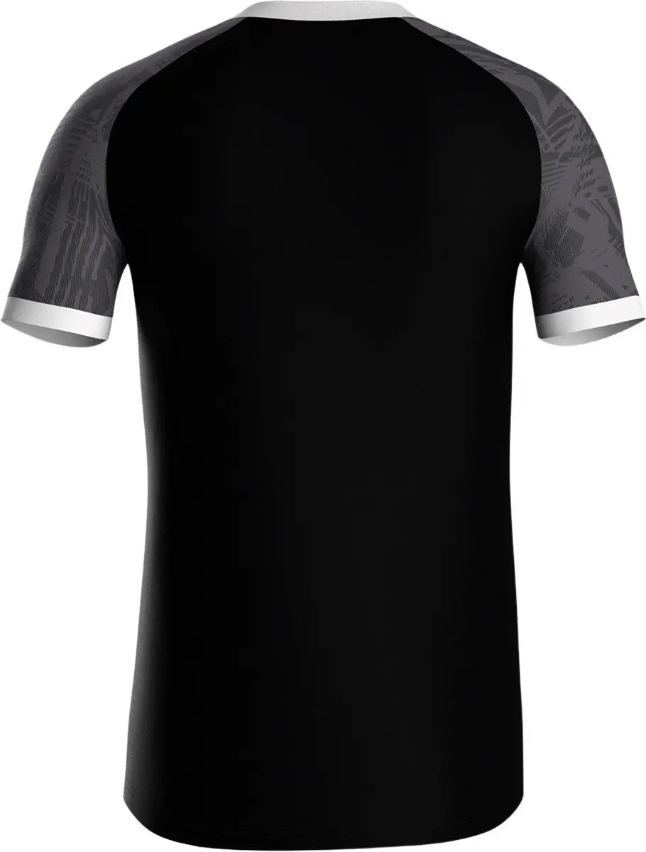 Jako Iconic SS Shirt Senior M - Zwart/Dark Grijs/Wit