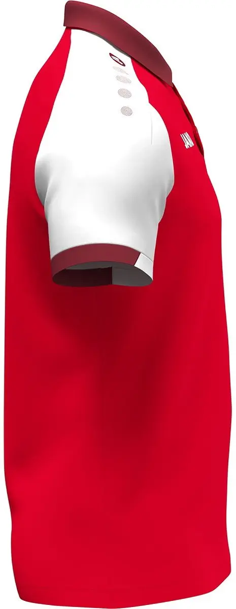 Jako Dynamic Polo Heren - Rood/Wit/Donkerrood M
