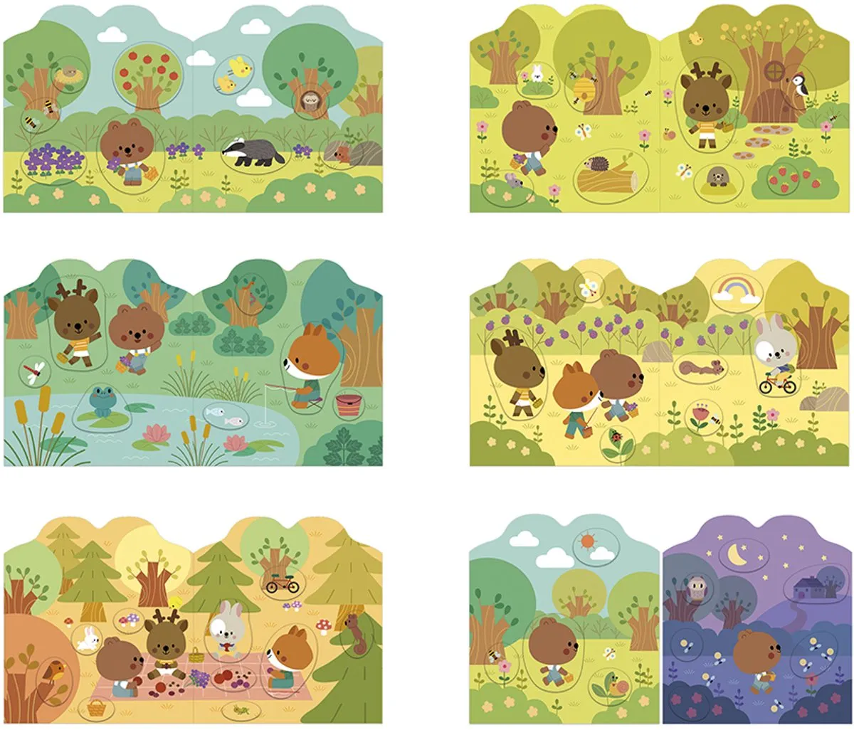 Janod Stickerboek Het Bos - 12 Pagina's + 8 Stickerpagina's - Multicolor - afbeelding 6 van 6