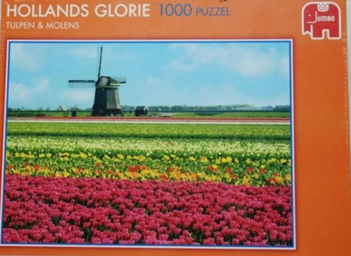 Jumbo Puzzel Hollands Glorie Tulpen en Molens 1000 Stuks
