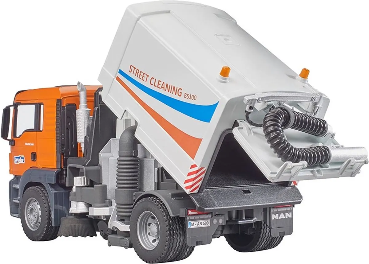 Bruder 3780 MAN TGS Straatveger - Oranje