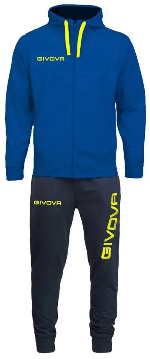 Givova King Cotone Terry Poker Trainingspak Blauw,Zwart 2XL Man