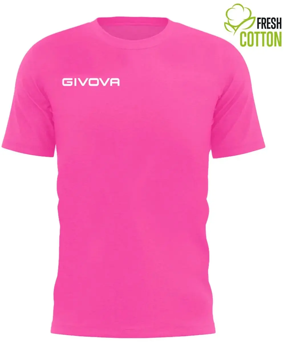 Givova Fresh Fuxia Katoenen T-shirt - L - Roze - afbeelding 3 van 3