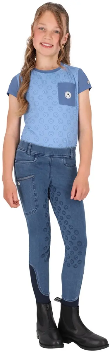 QHP Rosalynn Kids Shirt - Blauw XS - afbeelding 6 van 6