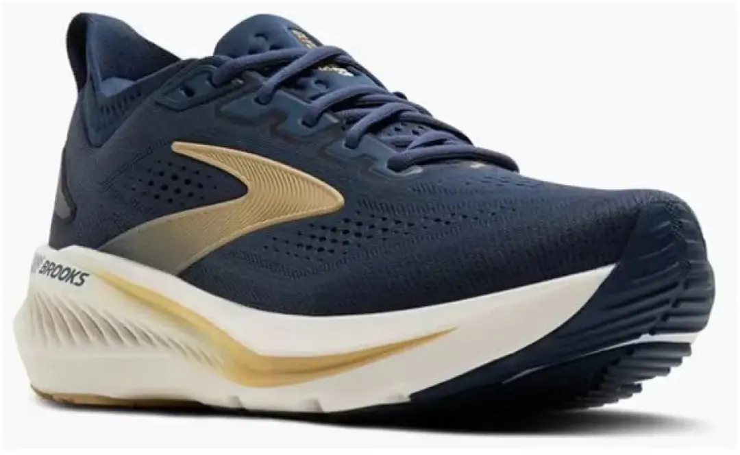 Brooks Glycerin GTS 23 Heren Hardloopschoenen - 42.5 - Blauw/Goud - afbeelding 3 van 6