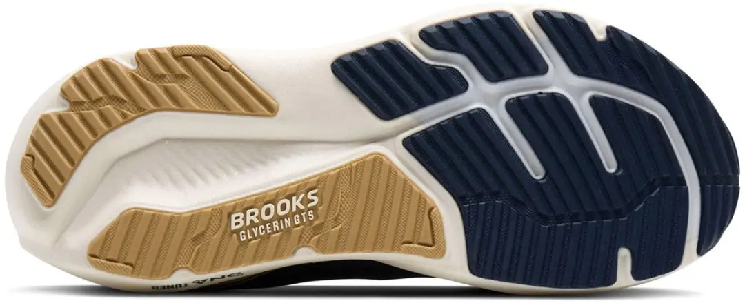 Brooks Glycerin GTS 23 Heren Hardloopschoenen - 42.5 - Blauw/Goud - afbeelding 6 van 6