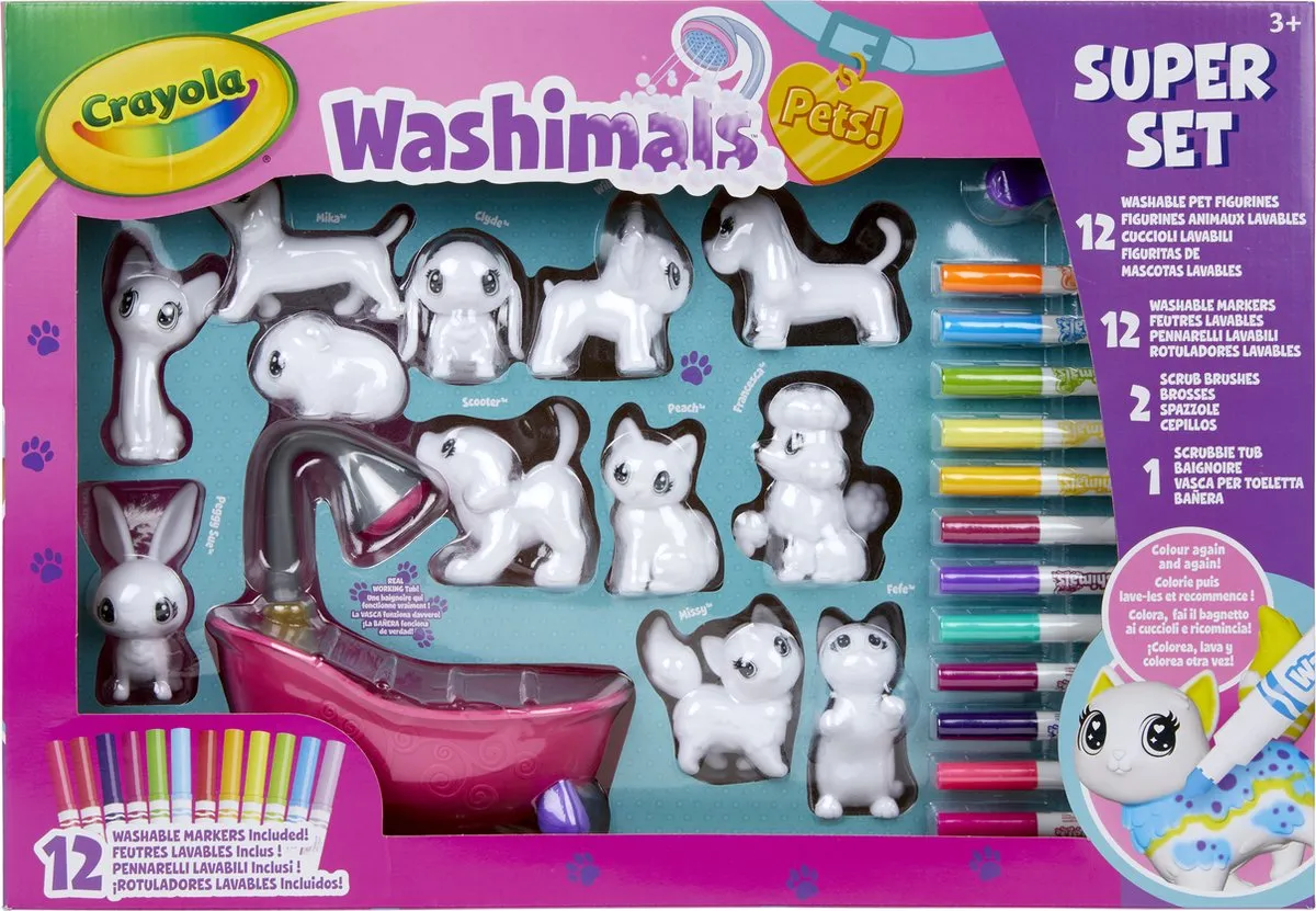 Crayola Washimals Hobbypakket - 12 Stuks Veelkleurig