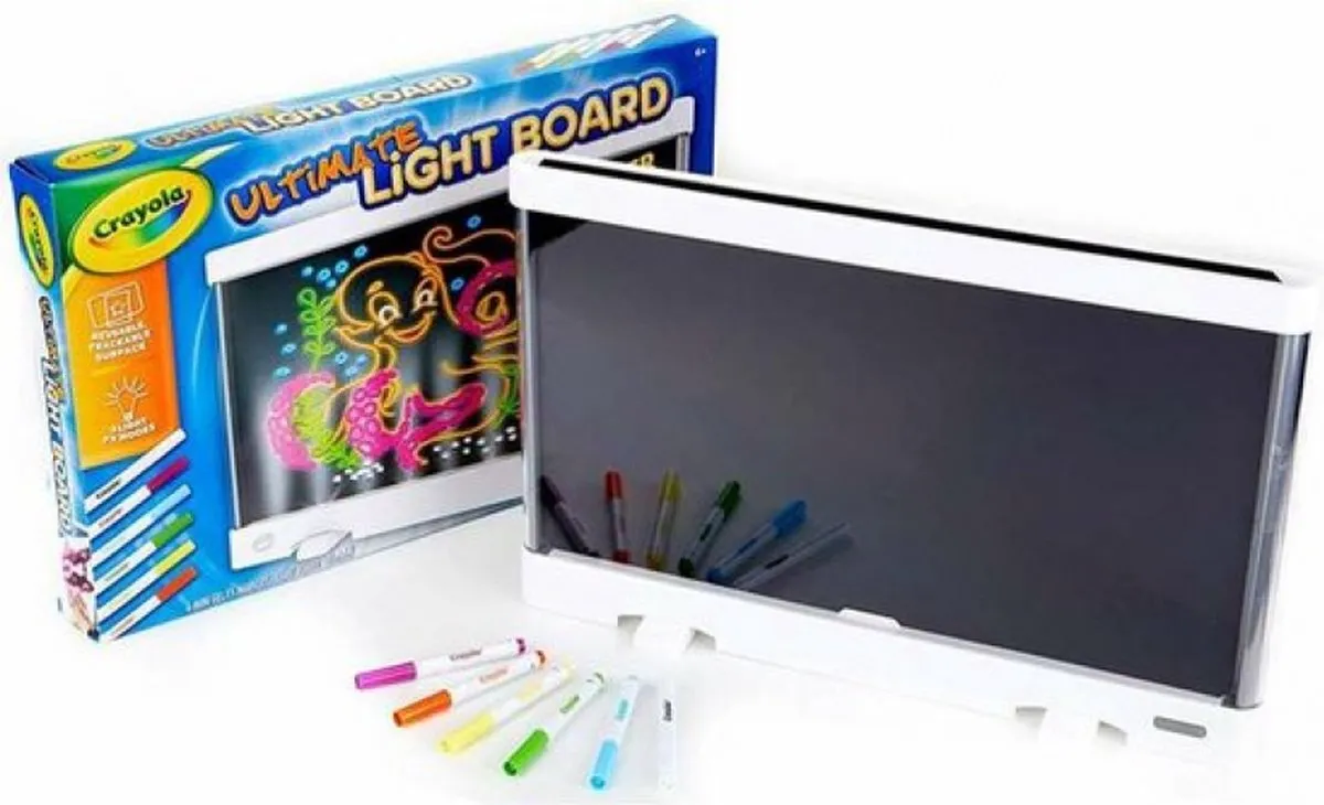 Crayola Lichtgevend Tekenbord - 6 Gelstiften - Veelkleurig