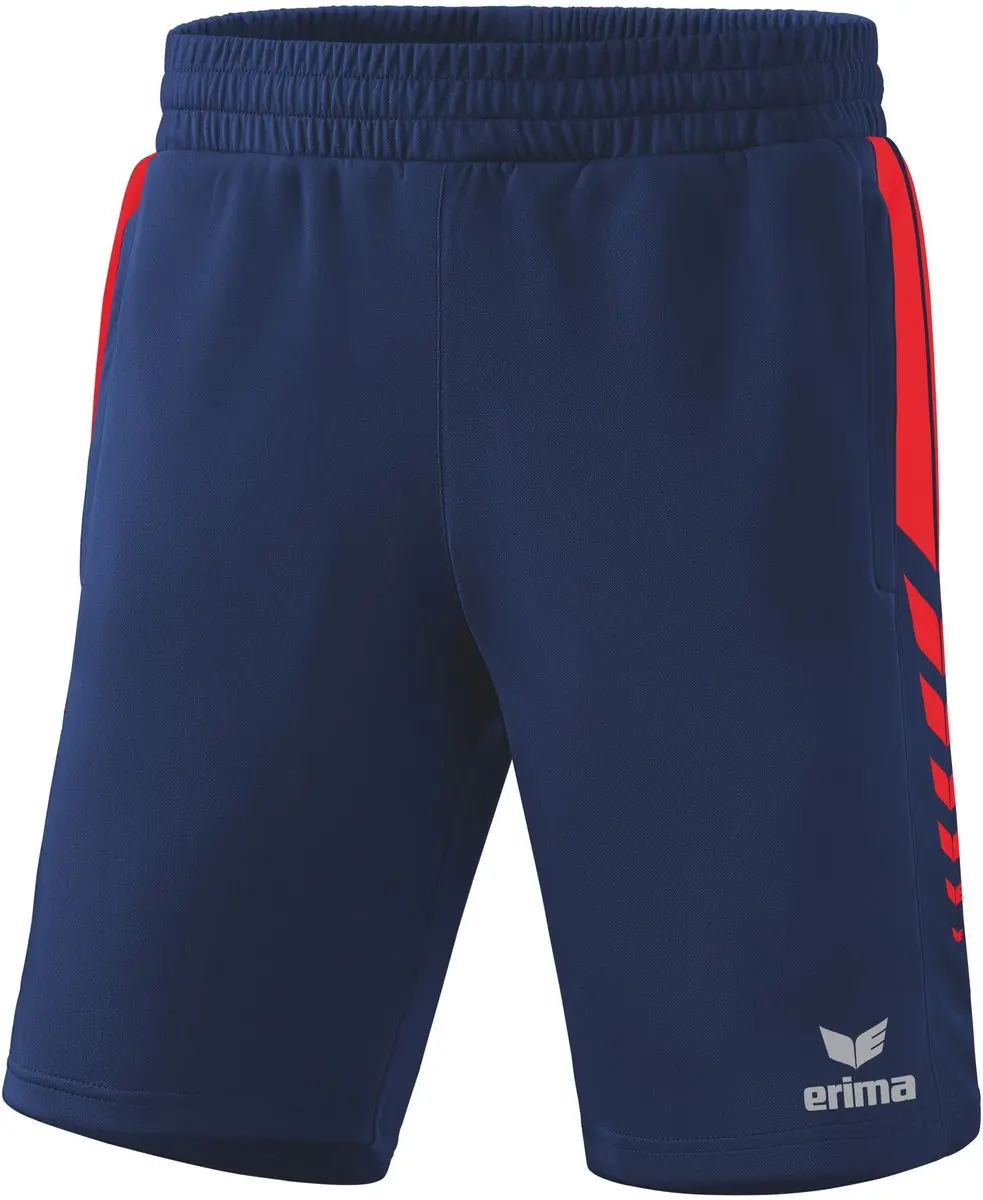 Erima Six Wings Worker Short Heren - Rood/New Navy S