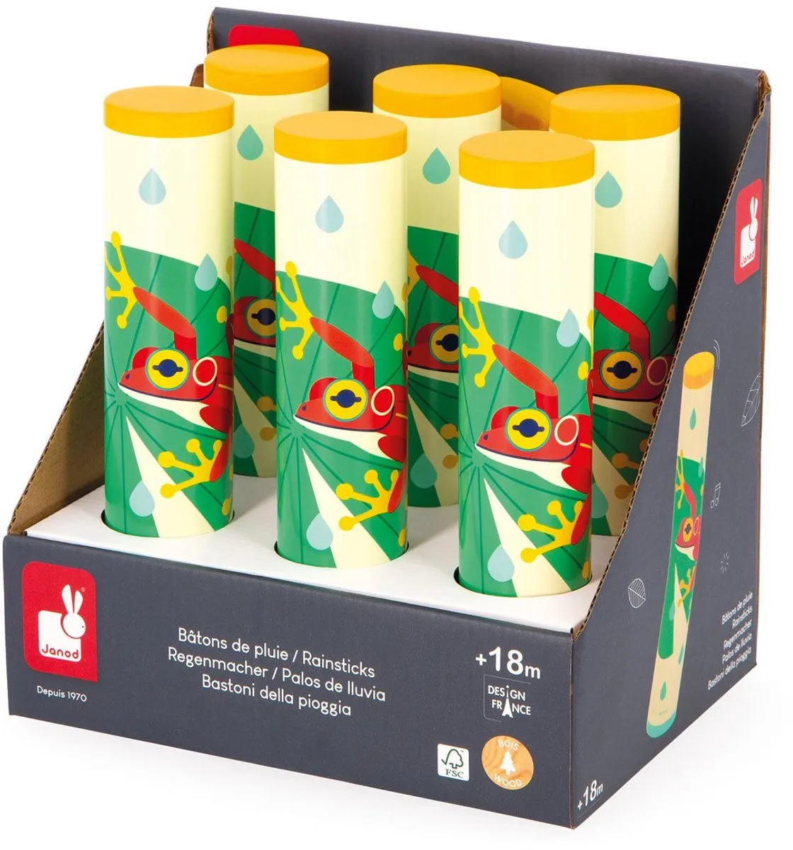Janod Gioia Regenmaker - Multi Kleuren - afbeelding 6 van 6
