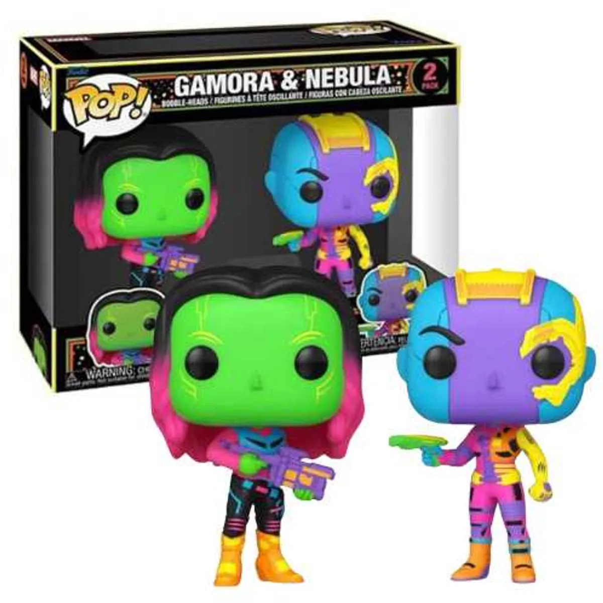 Funko Pop! Marvel Guardians of the Galaxy Vol. 2 Gamora & Nebula - Blacklight 2-Pack - afbeelding 5 van 5