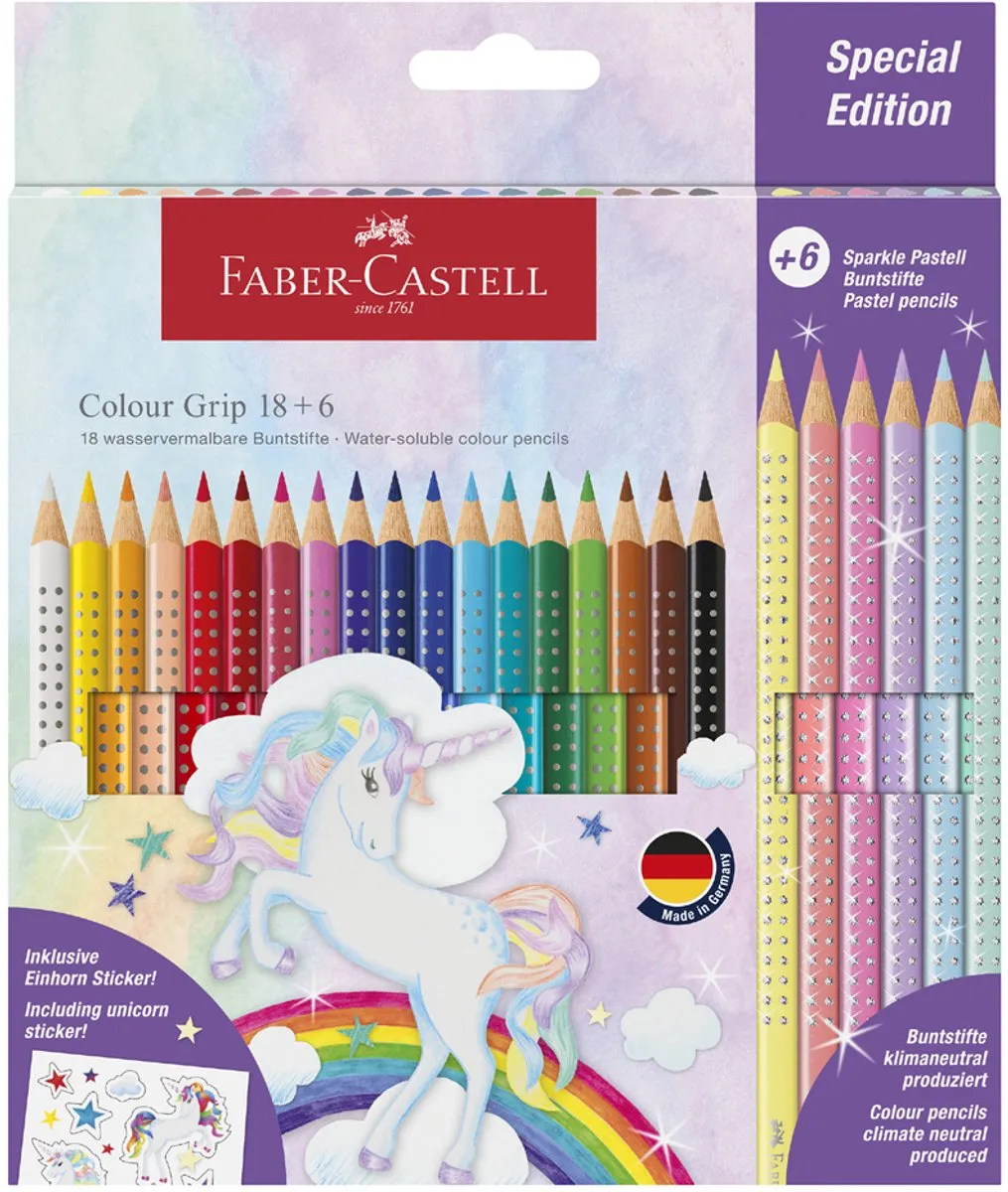 Faber-Castell Grip Unicorn Kleurpotloden - 13 Stuks