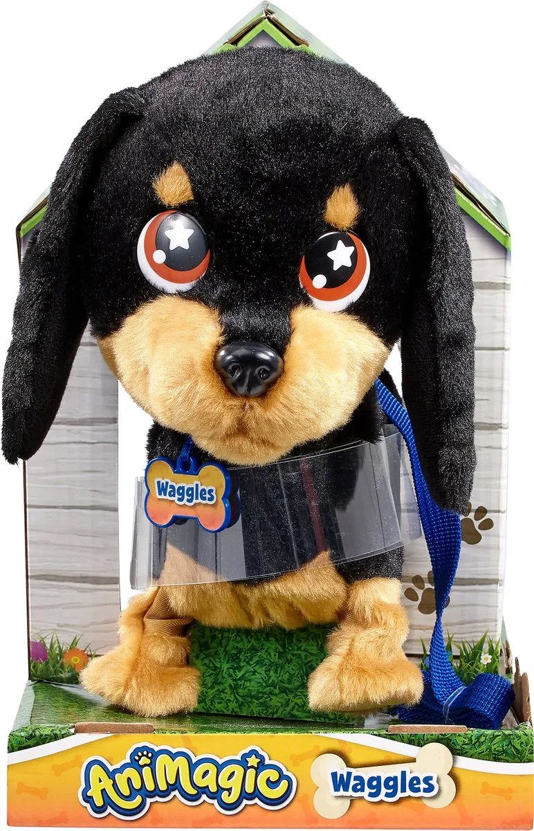 Goliath Animagic Waggles Knuffelhond - Multicolor