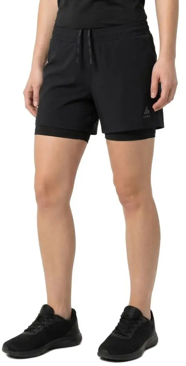 ODLO 2-in-1 Short Essential 4 Inch - Maat L - Zwart