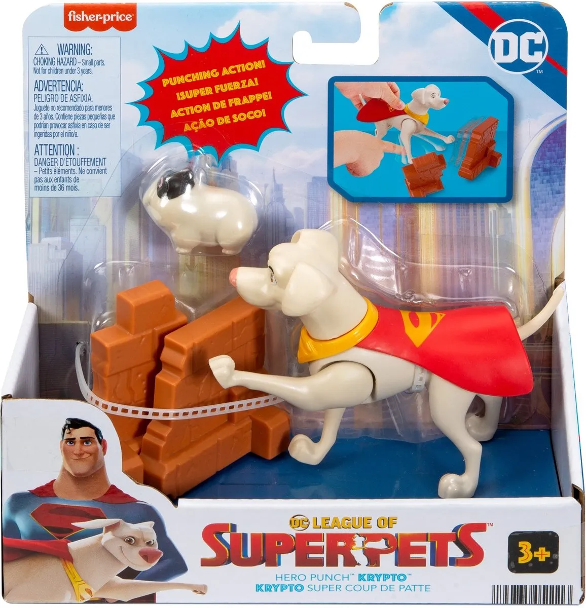 Fisher-Price DC League of Super-Pets Hero Punch Krypto HGL12 - Meerkleurig - afbeelding 6 van 6