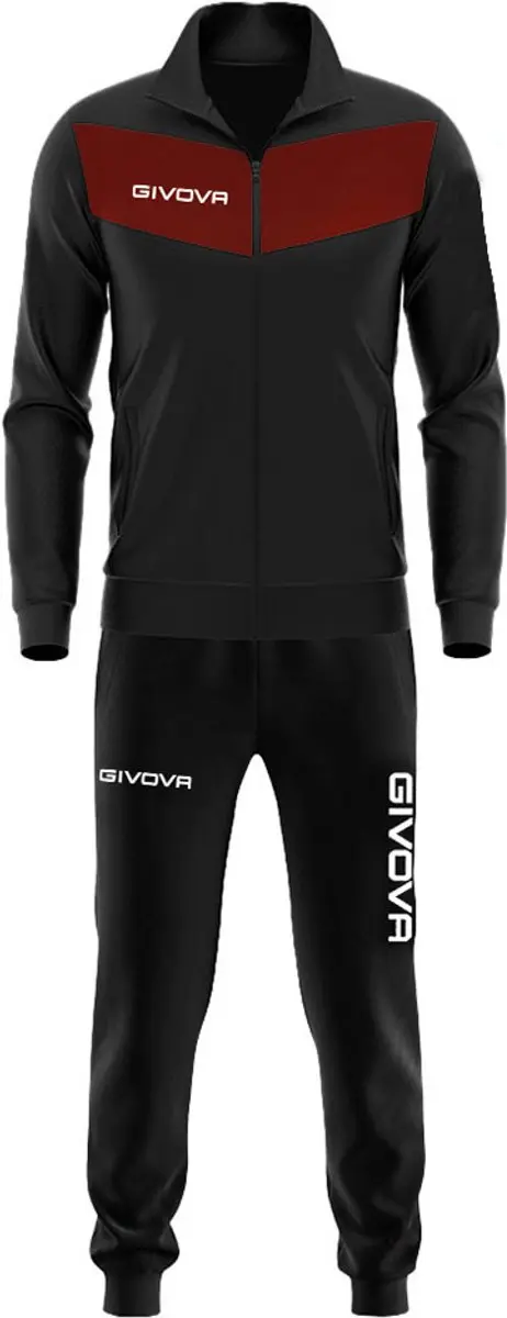 Givova Visa Trainingspak - Zwart/Rood S