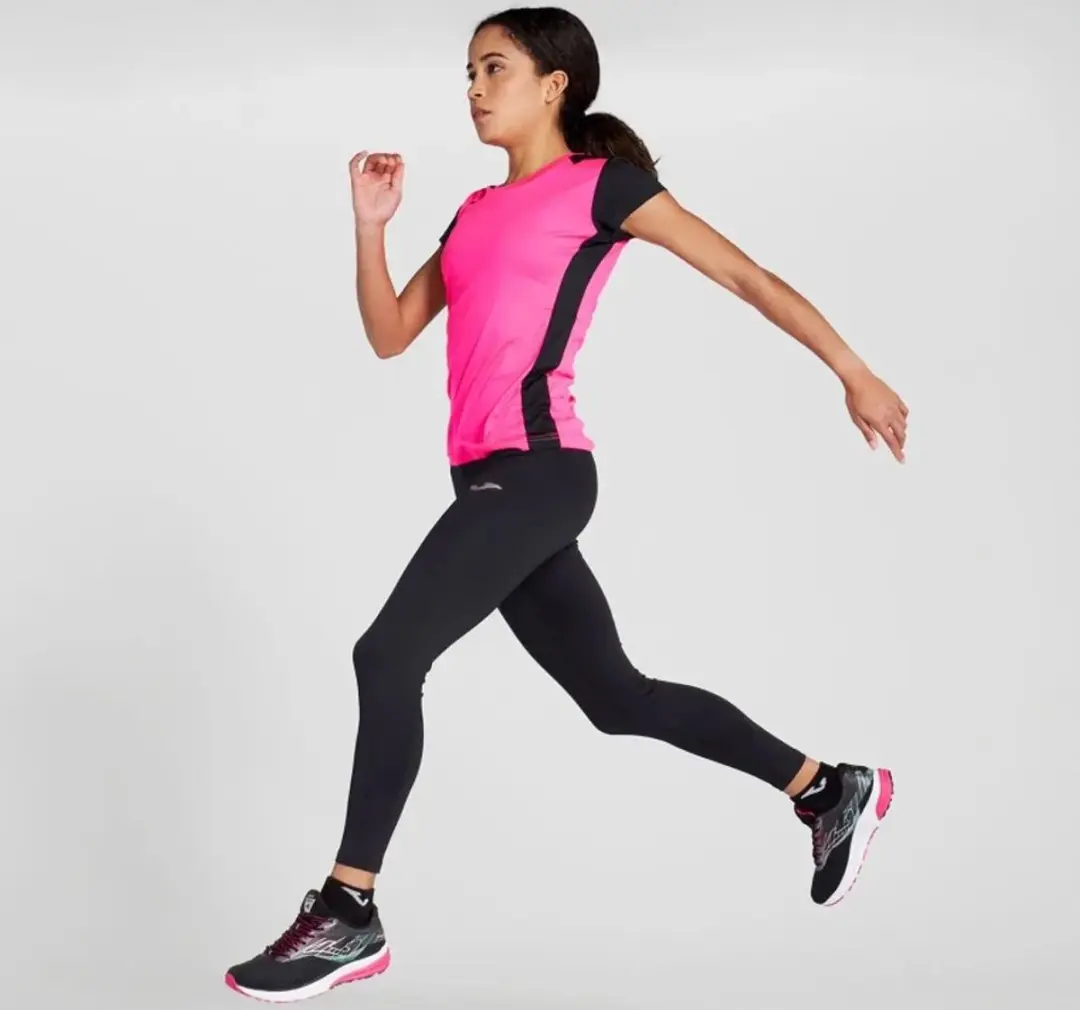 Joma Record II Dames T-shirt - XS - Fluorroze - afbeelding 3 van 6