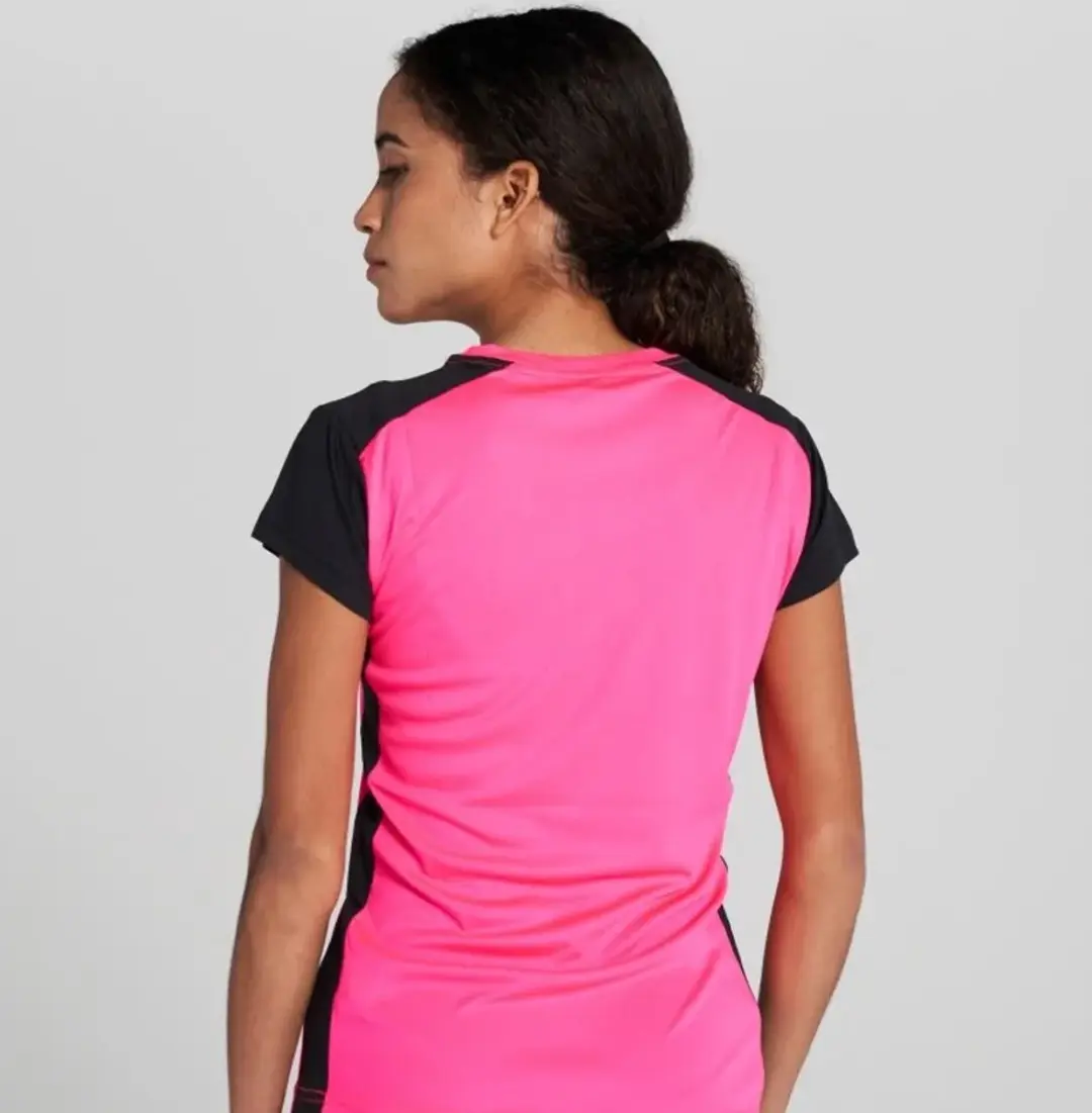 Joma Record II Dames T-shirt - XS - Fluorroze - afbeelding 4 van 6