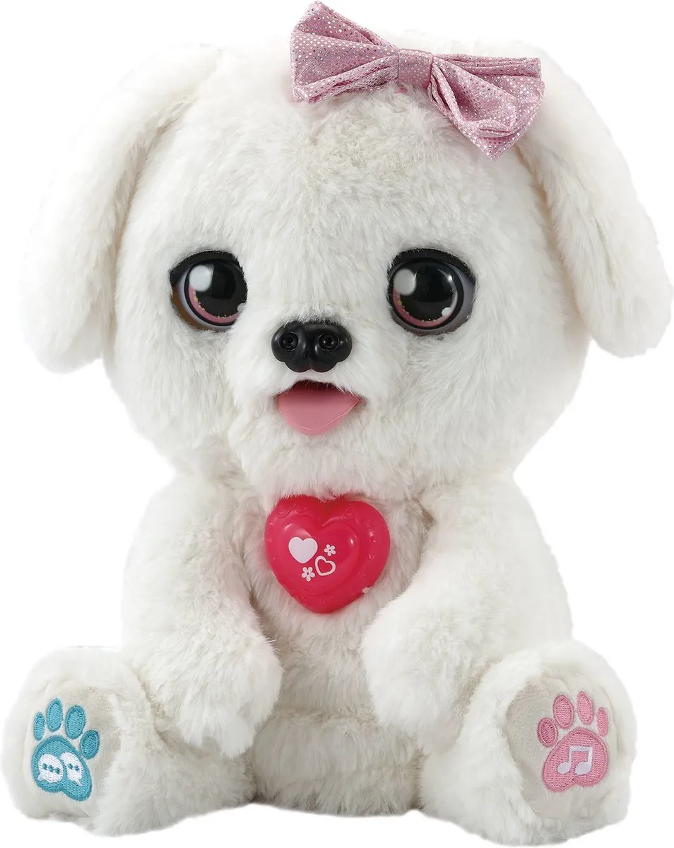 VTech KidiFriends Beau de Kus Knuffelhond - Blauw