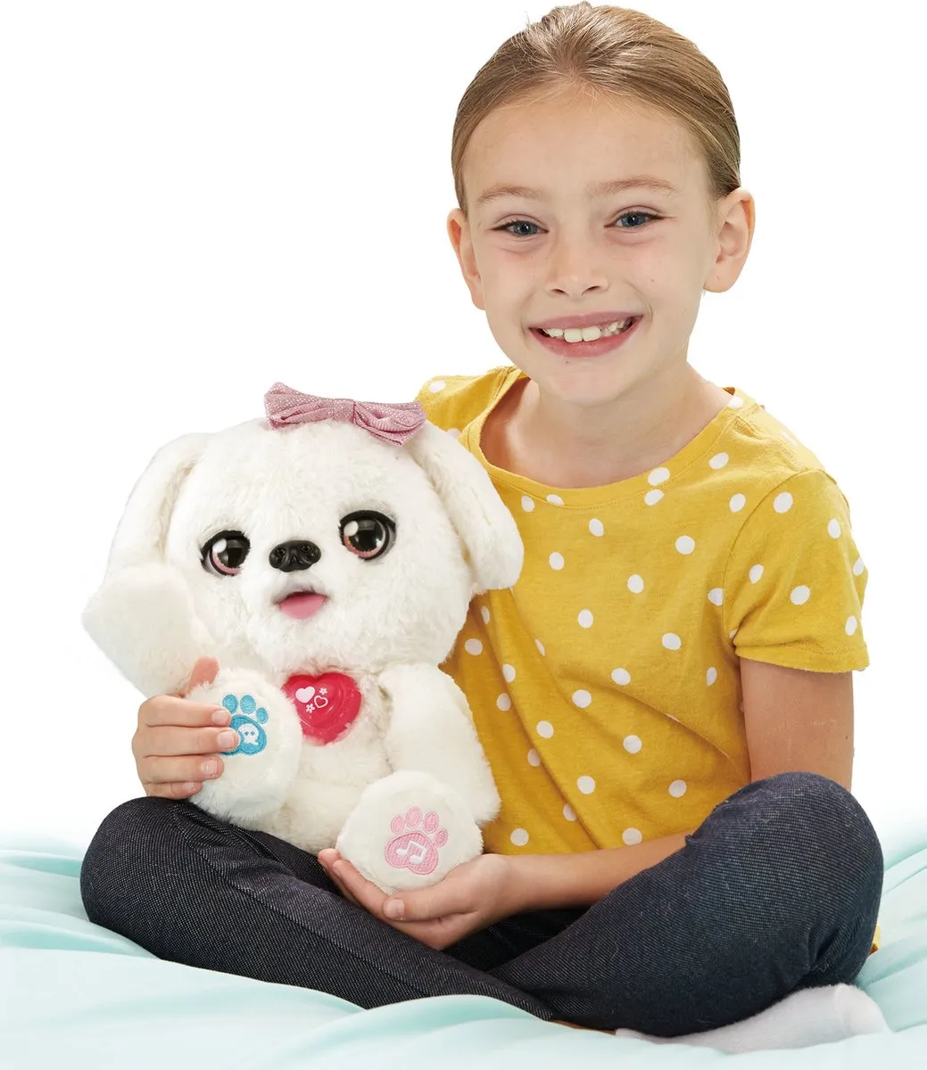 VTech KidiFriends Beau de Kus Knuffelhond - Blauw