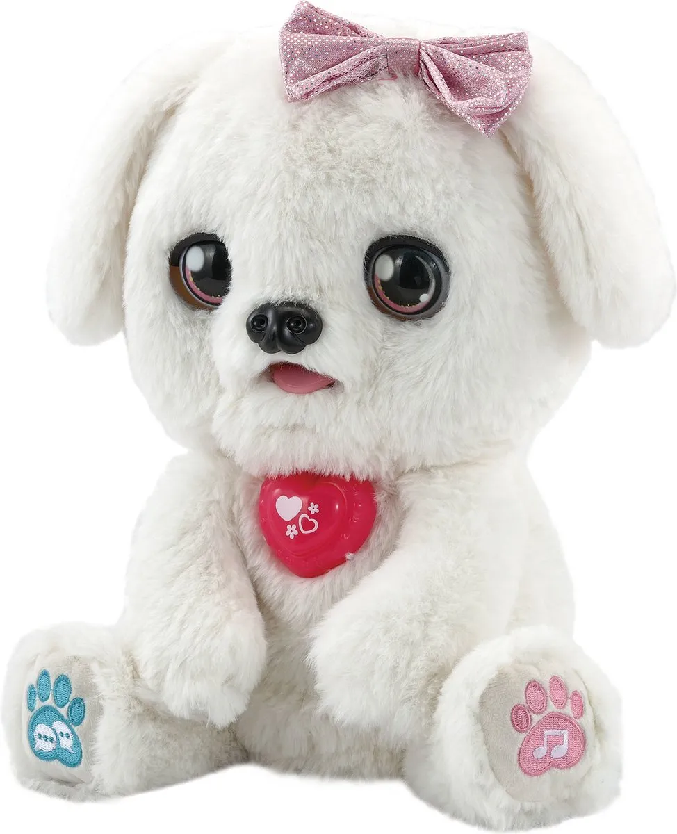 VTech KidiFriends Beau de Kus Knuffelhond - Blauw