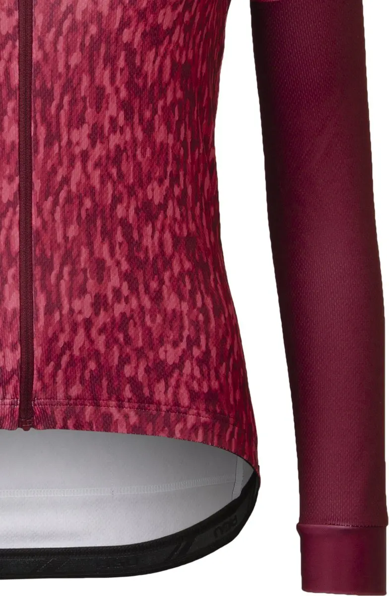 AGU Melange Fietsshirt Dames Lange Mouwen - Rood XL