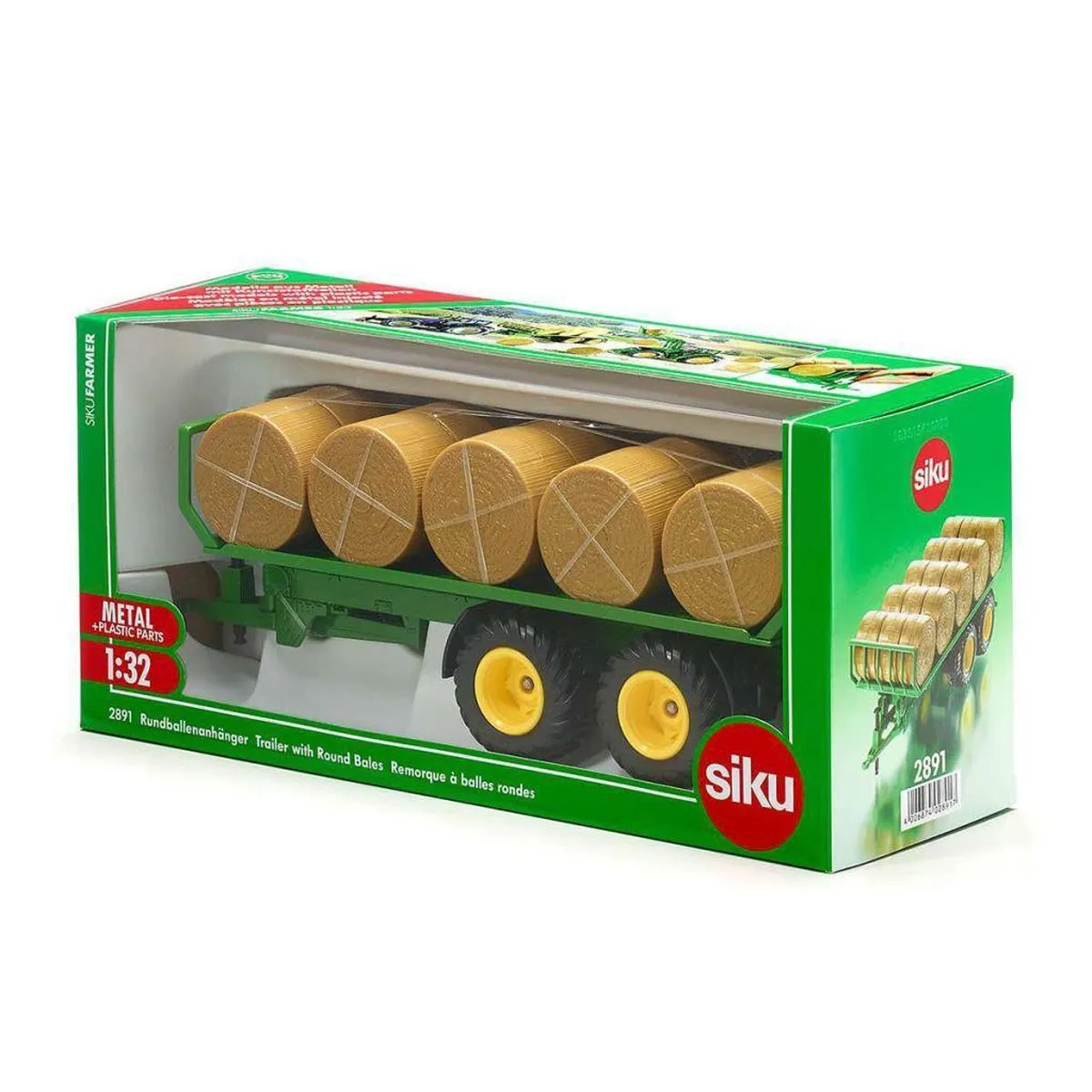 SIKU 2891 Balenwagen 1:32 - Groen - 15 Stuks