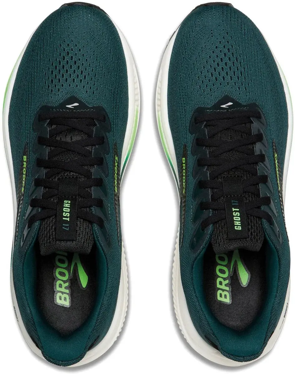 Brooks Ghost 17 Heren Hardloopschoenen - 42 - Donkergroen/Donkerblauw/Wit