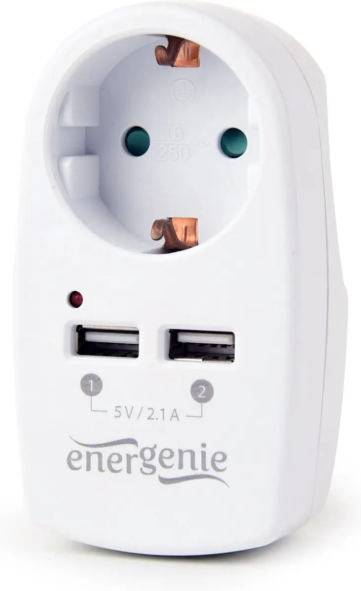 Doorvoerstekker met USB lader