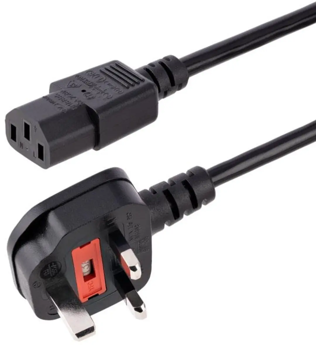 Startech BS13U-1M-POWER-LEAD Stroomkabel - 1m - Zwart - afbeelding 6 van 6