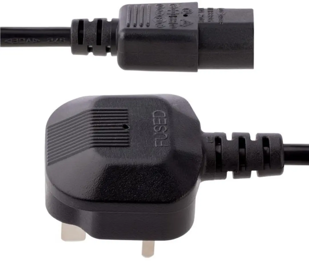 Startech BS13U-1M-POWER-LEAD Stroomkabel - 1m - Zwart - afbeelding 4 van 6