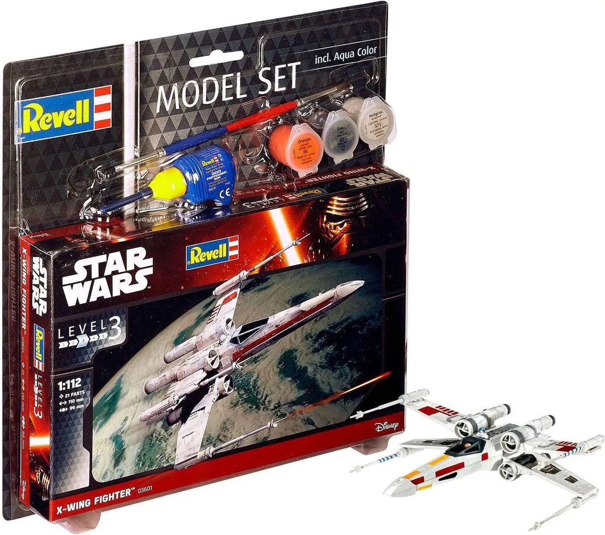 Revell X-Wing Fighter 63601 Modelbouwpakket - 1:112 - 21 Onderdelen - Multi