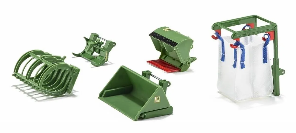 SIKU 3658 Voorlader-accessoireset 1:32 - 5-delig - Groen
