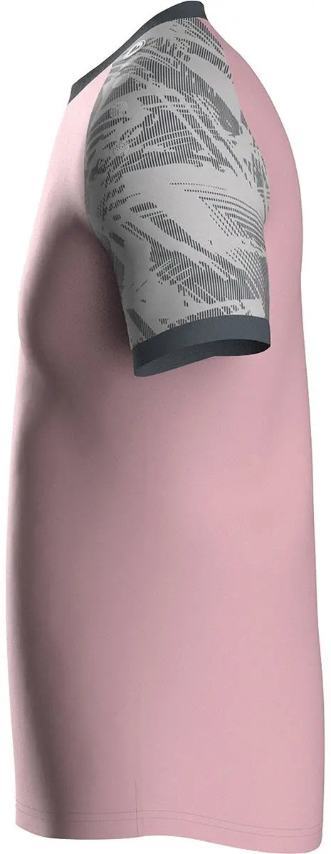 JAKO Iconic Shirt Korte Mouw Heren - Antiek Roze/Zachtgrijs/Antralight 3XL